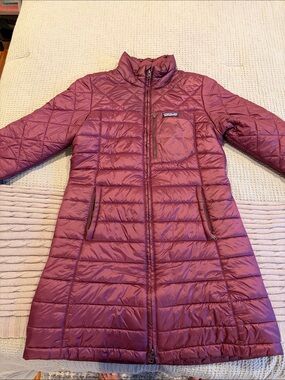 Patagonia Women's Long Quilted Puffer Jacket - Plum